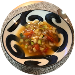 ファスティングの回復食メニュー「豆と野菜のミネストローネ」