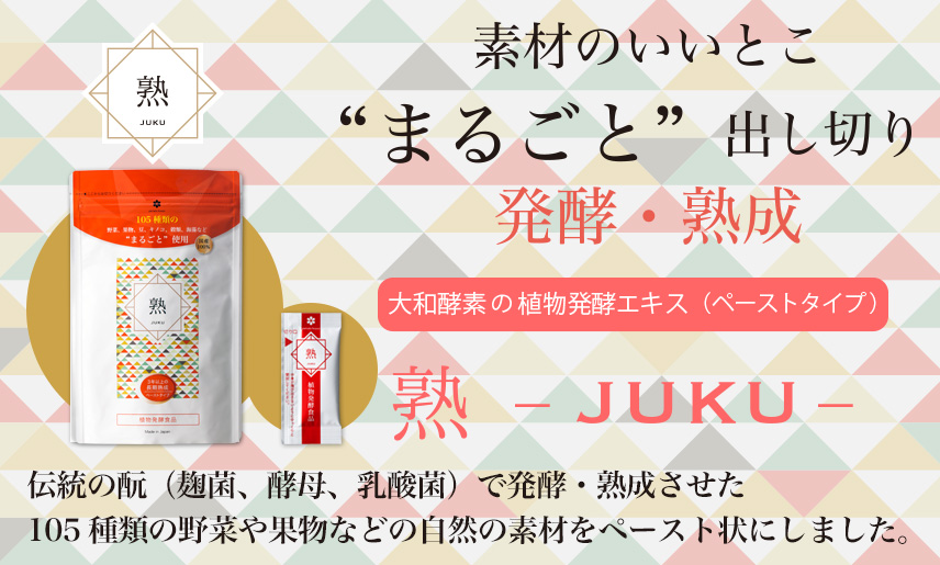 塾 -JUKU- 素材のいいとこ“まるごと”出し切り発酵・熟成、大和酵素の植物発酵エキス(ペーストタイプ)